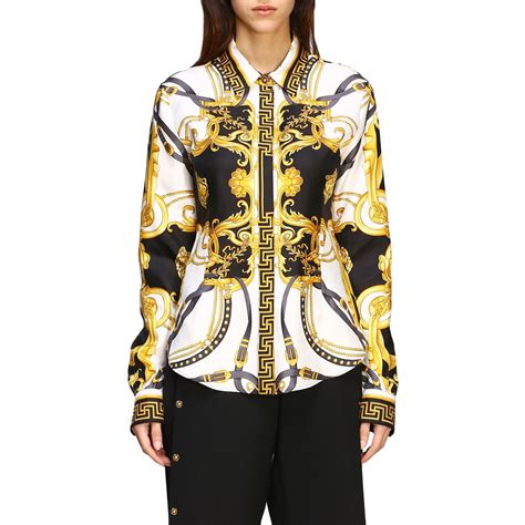 versace silk shirt ladies|Versace silk shirt price.